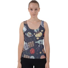 Hand-drawn-pattern-space-elements-collection Velvet Tank Top by Jancukart