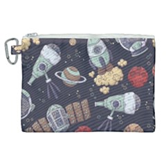 Hand-drawn-pattern-space-elements-collection Canvas Cosmetic Bag (xl)