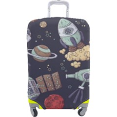 Hand-drawn-pattern-space-elements-collection Luggage Cover (large)