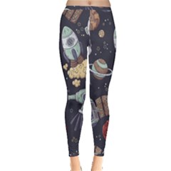 Hand-drawn-pattern-space-elements-collection Inside Out Leggings by Jancukart