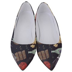 Hand-drawn-pattern-space-elements-collection Women s Low Heels