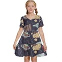 Hand-drawn-pattern-space-elements-collection Kids  Short Sleeve Tiered Mini Dress View1