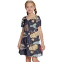 Hand-drawn-pattern-space-elements-collection Kids  Short Sleeve Tiered Mini Dress View2