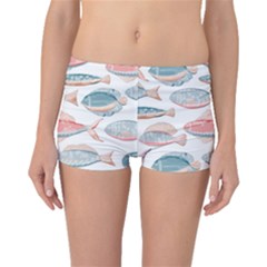 Hand-drawn-seamless-pattern-with-cute-fishes-doodle-style-pink-blue-colors Boyleg Bikini Bottoms