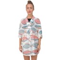 Hand-drawn-seamless-pattern-with-cute-fishes-doodle-style-pink-blue-colors Half Sleeve Chiffon Kimono View1