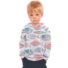 Hand-drawn-seamless-pattern-with-cute-fishes-doodle-style-pink-blue-colors Kids  Overhead Hoodie