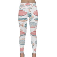 Hand-drawn-seamless-pattern-with-cute-fishes-doodle-style-pink-blue-colors Lightweight Velour Classic Yoga Leggings