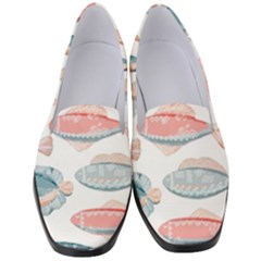 Hand-drawn-seamless-pattern-with-cute-fishes-doodle-style-pink-blue-colors Women s Classic Loafer Heels by Jancukart