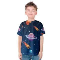 Background-template-with-bright-stars-dark-sky Kids  Cotton Tee