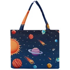 Background-template-with-bright-stars-dark-sky Mini Tote Bag