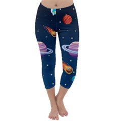 Background-template-with-bright-stars-dark-sky Capri Winter Leggings 