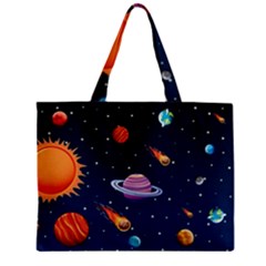 Background-template-with-bright-stars-dark-sky Zipper Mini Tote Bag