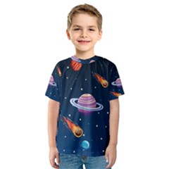 Background-template-with-bright-stars-dark-sky Kids  Sport Mesh Tee