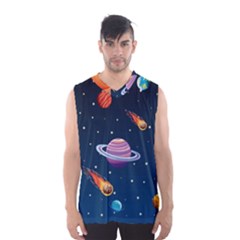 Background-template-with-bright-stars-dark-sky Men s Basketball Tank Top