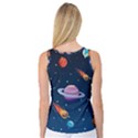 Background-template-with-bright-stars-dark-sky Women s Basketball Tank Top View2