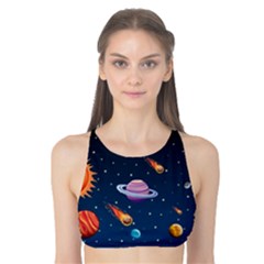 Background-template-with-bright-stars-dark-sky Tank Bikini Top