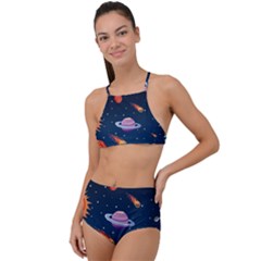 Background-template-with-bright-stars-dark-sky High Waist Tankini Set