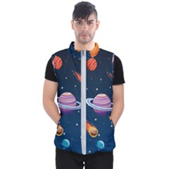 Background-template-with-bright-stars-dark-sky Men s Puffer Vest