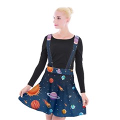 Background-template-with-bright-stars-dark-sky Suspender Skater Skirt