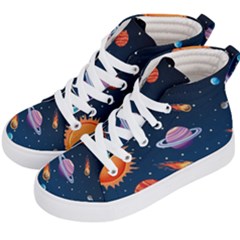 Background-template-with-bright-stars-dark-sky Kids  Hi-top Skate Sneakers by Jancukart