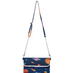 Background-template-with-bright-stars-dark-sky Mini Crossbody Handbag