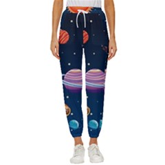 Background-template-with-bright-stars-dark-sky Cropped Drawstring Pants