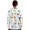 Vector-pattern-with-funny-animals-cartoon-summer-holiday-beach Women s Zipper Hoodie View2