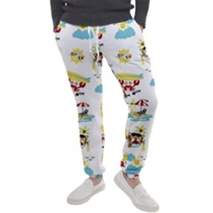 Vector-pattern-with-funny-animals-cartoon-summer-holiday-beach Men s Jogger Sweatpants by Jancukart