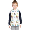 Vector-pattern-with-funny-animals-cartoon-summer-holiday-beach Kids  Hooded Puffer Vest View1