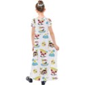 Vector-pattern-with-funny-animals-cartoon-summer-holiday-beach Kids  Short Sleeve Maxi Dress View2