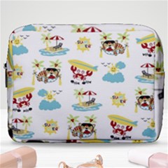 Vector-pattern-with-funny-animals-cartoon-summer-holiday-beach Make Up Pouch (large)