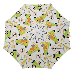 Seamless-pattern-vector-illustration-vehicles-cartoon Straight Umbrellas