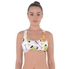 Seamless-pattern-vector-illustration-vehicles-cartoon Got No Strings Sports Bra