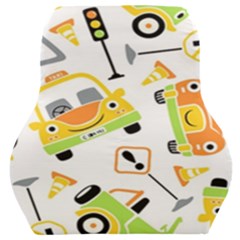 Seamless-pattern-vector-illustration-vehicles-cartoon Car Seat Back Cushion 