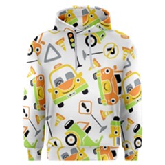 Seamless-pattern-vector-illustration-vehicles-cartoon Men s Overhead Hoodie