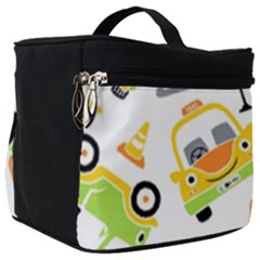 Seamless-pattern-vector-illustration-vehicles-cartoon Make Up Travel Bag (big)