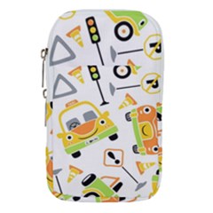 Seamless-pattern-vector-illustration-vehicles-cartoon Waist Pouch (large)