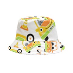 Seamless-pattern-vector-illustration-vehicles-cartoon Inside Out Bucket Hat