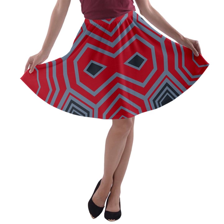 Abstract pattern geometric backgrounds  A-line Skater Skirt