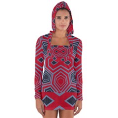 Abstract Pattern Geometric Backgrounds  Long Sleeve Hooded T-shirt by Eskimos