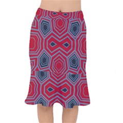 Abstract Pattern Geometric Backgrounds  Short Mermaid Skirt by Eskimos