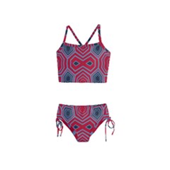 Abstract Pattern Geometric Backgrounds  Girls  Tankini Swimsuit by Eskimos