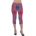 Abstract pattern geometric backgrounds  Lightweight Velour Capri Leggings  View1