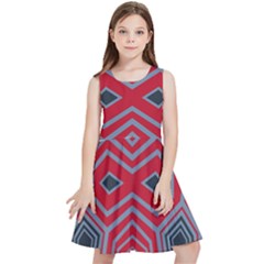 Abstract Pattern Geometric Backgrounds  Kids  Skater Dress by Eskimos