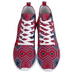 Abstract Pattern Geometric Backgrounds  Men s Lightweight High Top Sneakers by Eskimos