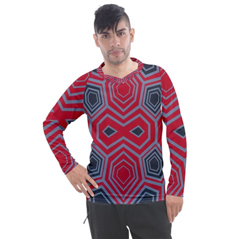 Abstract Pattern Geometric Backgrounds  Men s Pique Long Sleeve Tee by Eskimos