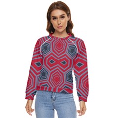 Abstract Pattern Geometric Backgrounds  Women s Long Sleeve Raglan Tee