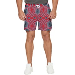 Abstract Pattern Geometric Backgrounds  Men s Runner Shorts