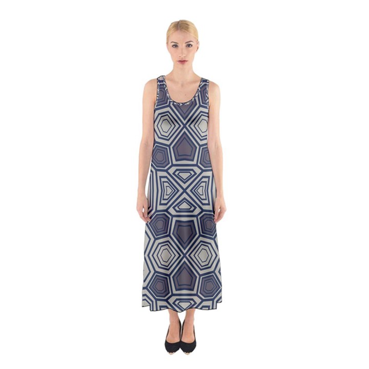 Abstract pattern geometric backgrounds Sleeveless Maxi Dress