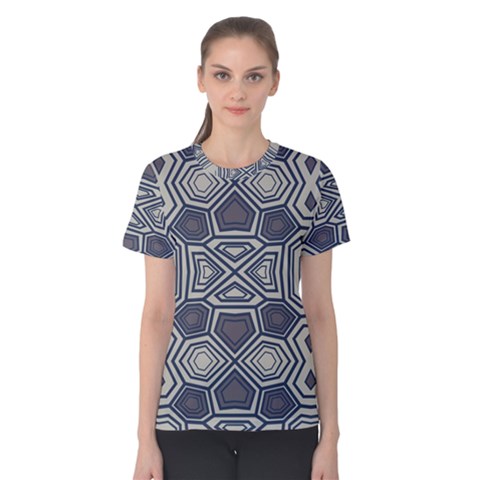 Abstract Pattern Geometric Backgrounds Women s Cotton Tee by Eskimos